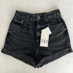 NEW Zara Mom Fit Denim Shorts